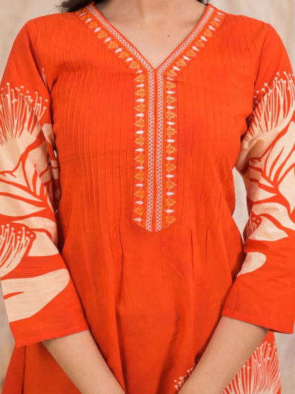 Tangerine Bloom Co-ord Set