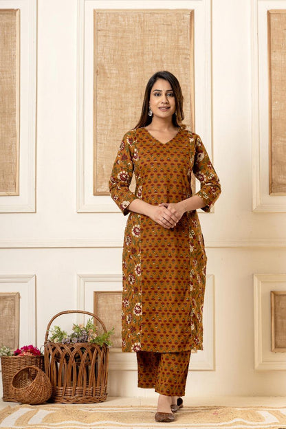 Zaitoon Baagh Kurti Pant Dupatta Set Suit