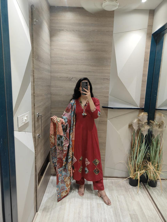 Gulnaar Charm Kurti Pant Dupatta Set Suit