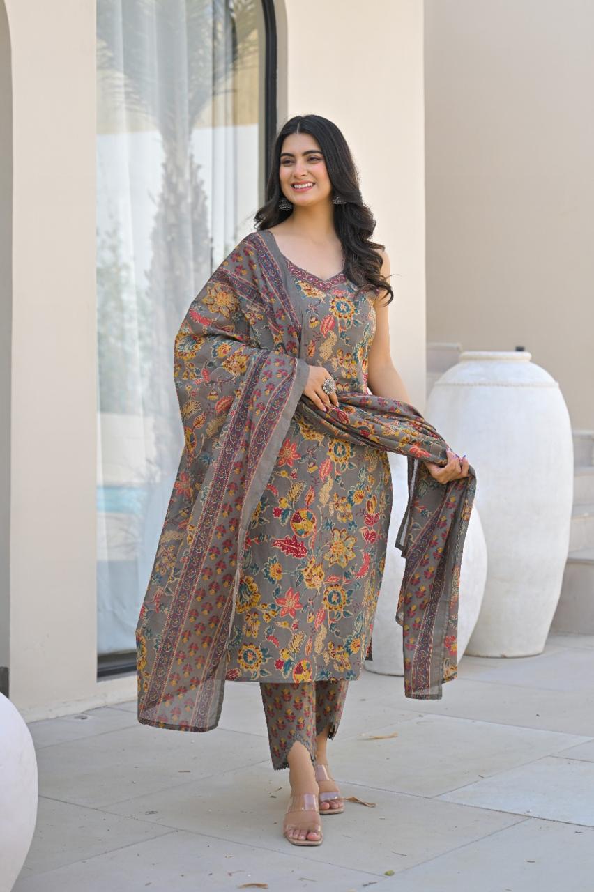 Zariya Zest Kurti Pant Dupatta Set Suit