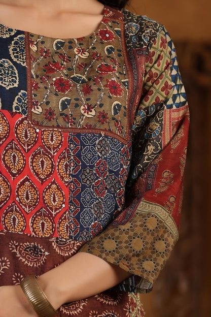 Rang-E-Patch Kurti Pant Set