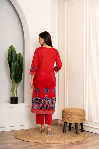 Gulnaar Jaipuri Charm Kurti Pant Dupatta Suit Set