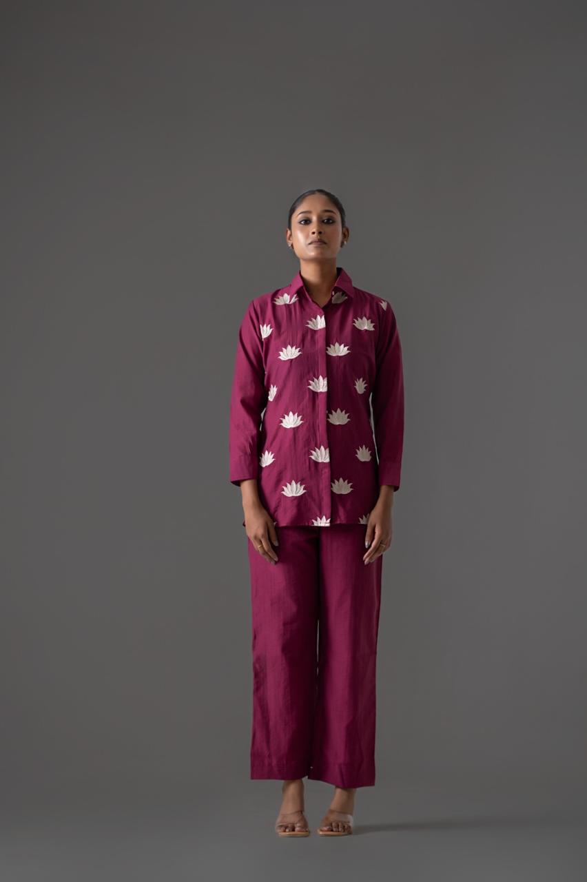 Lotus Bloom Banarasi Mul Chanderi Co-ord Set