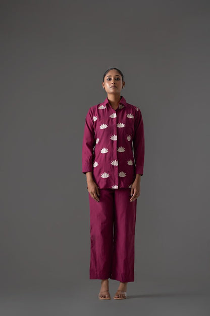 Lotus Bloom Banarasi Mul Chanderi Co-ord Set