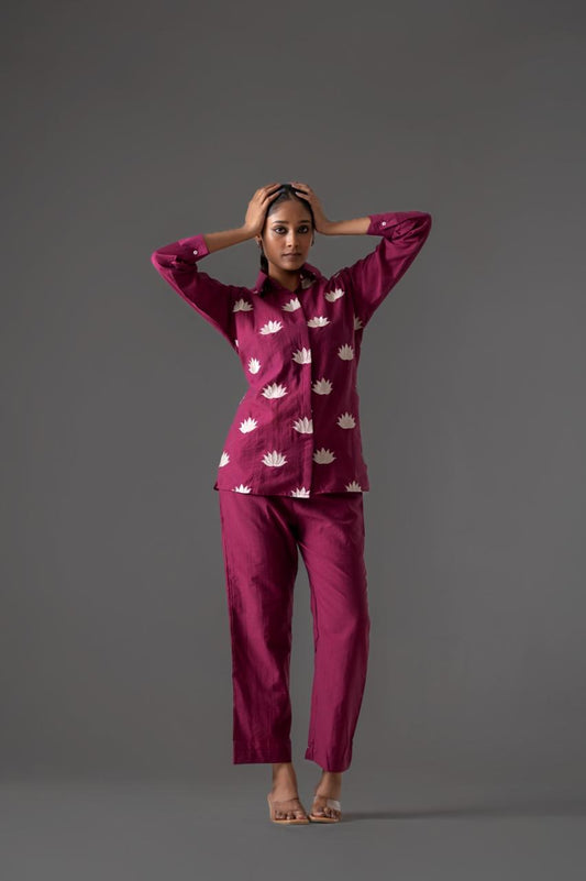 Lotus Bloom Banarasi Mul Chanderi Co-ord Set