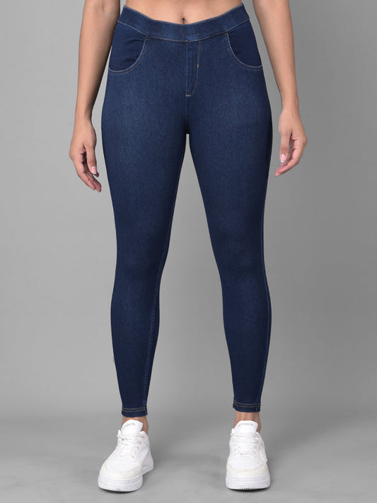 Comfort Lady Navy Blue Stretchable Denim Jeggings