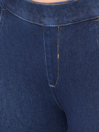 Comfort Lady Navy Blue Stretchable Denim Jeggings