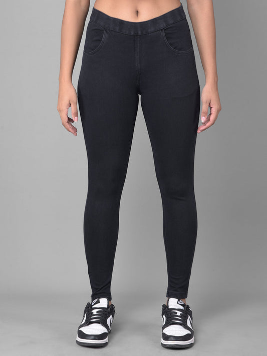 Comfort Lady Black Stretchable Denim Jeggings