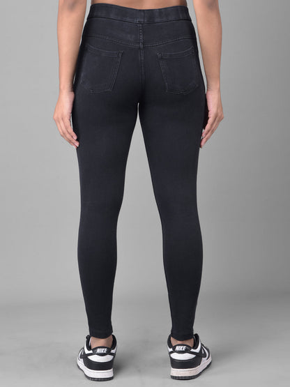 Comfort Lady Black Stretchable Denim Jeggings