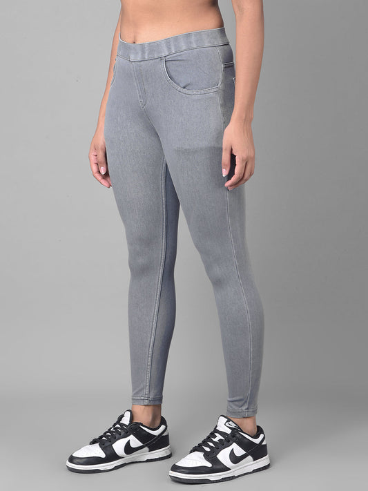 Comfort Lady Ash Grey Stretchable Denim Jeggings
