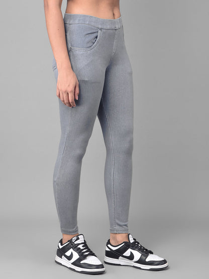 Comfort Lady Ash Grey Stretchable Denim Jeggings