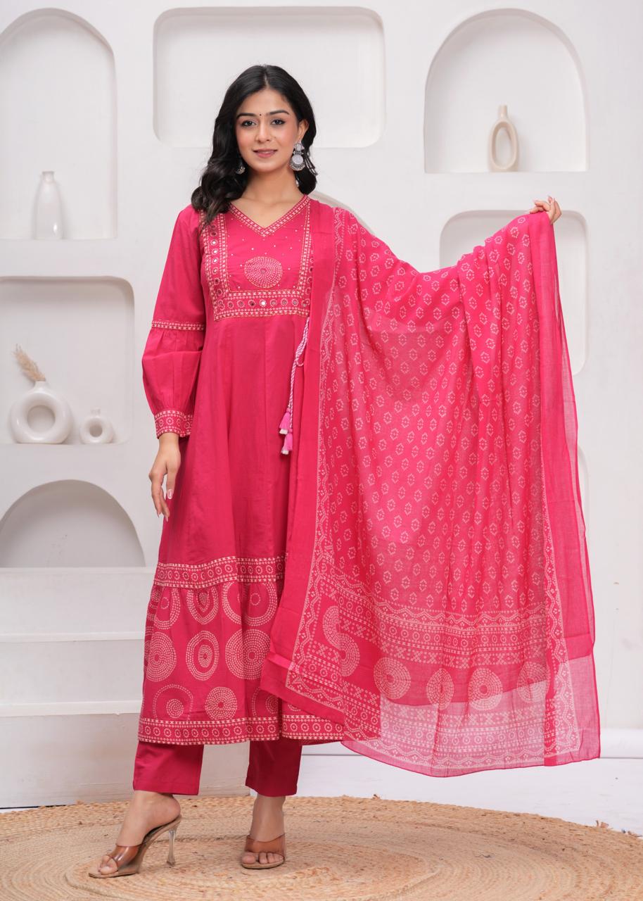 Gulnaar Rani Kurti Pant Dupatta Set Suit
