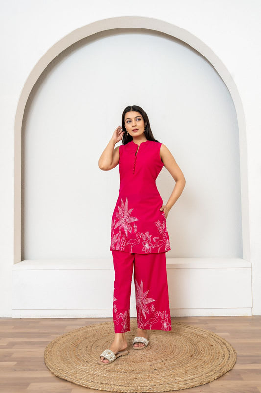 Tropical Bloom Pink Co-ord Set