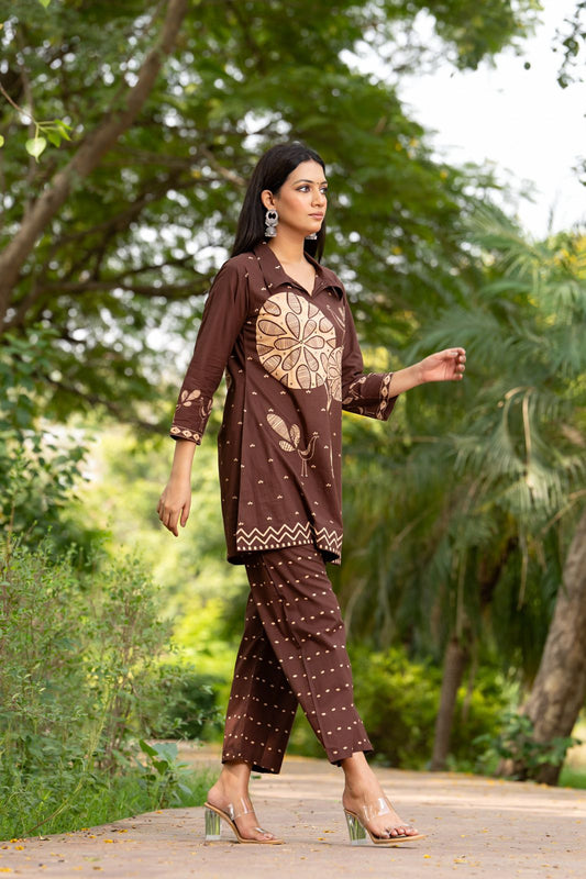 Cocoa Folk Co-ord Set