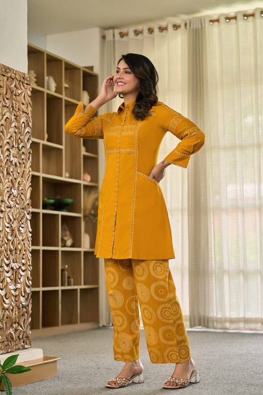 Ochre Orbit Co-ord Set