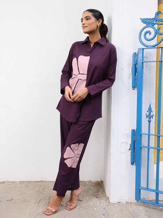 Plum Bloom Co-ord Set