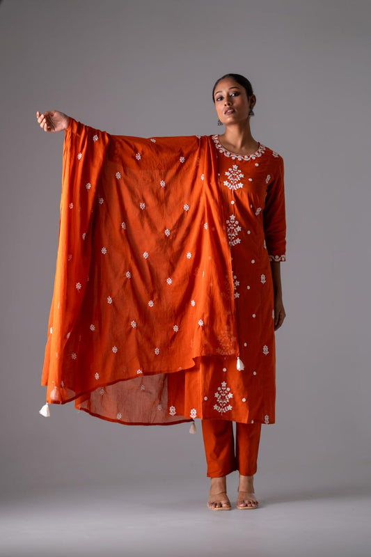 Noor Kesar Kurti Pant Dupatta Set Suit