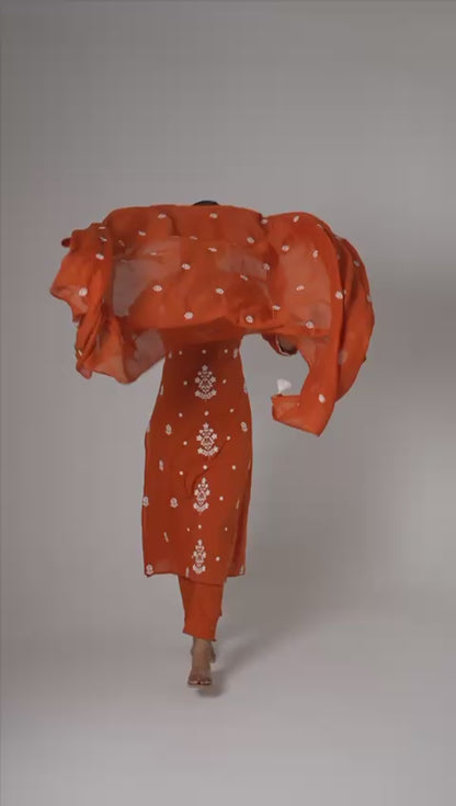 Noor Kesar Kurti Pant Dupatta Set Suit